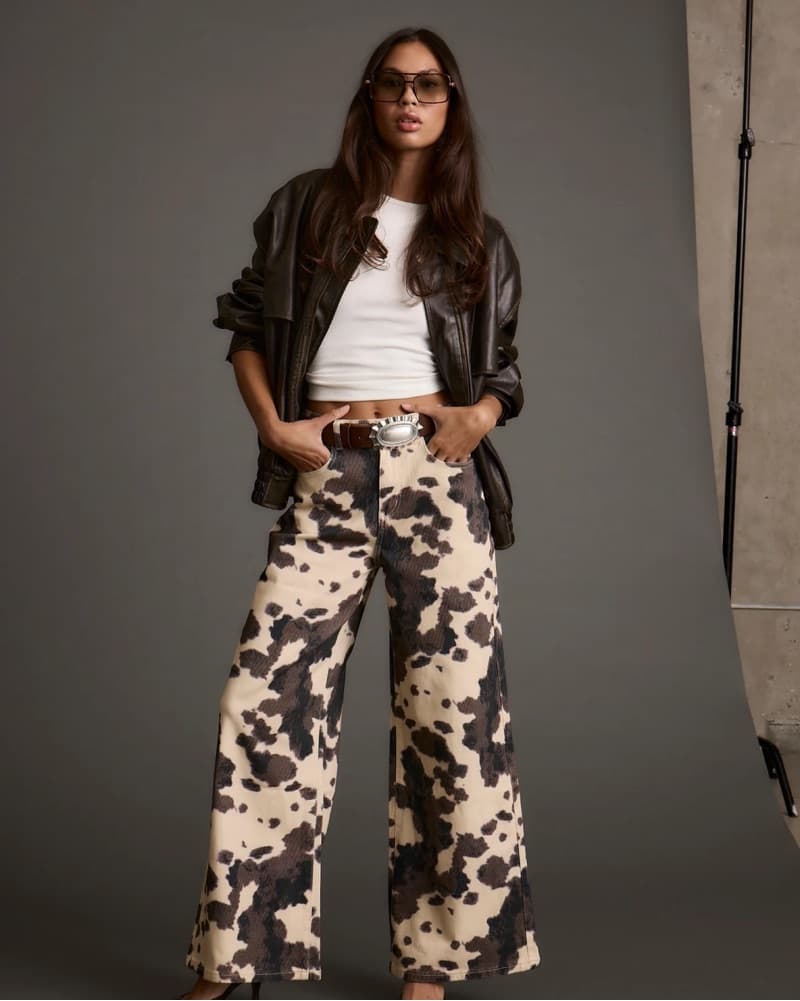 Cowhide Wide Leg Pants  - Image 4
