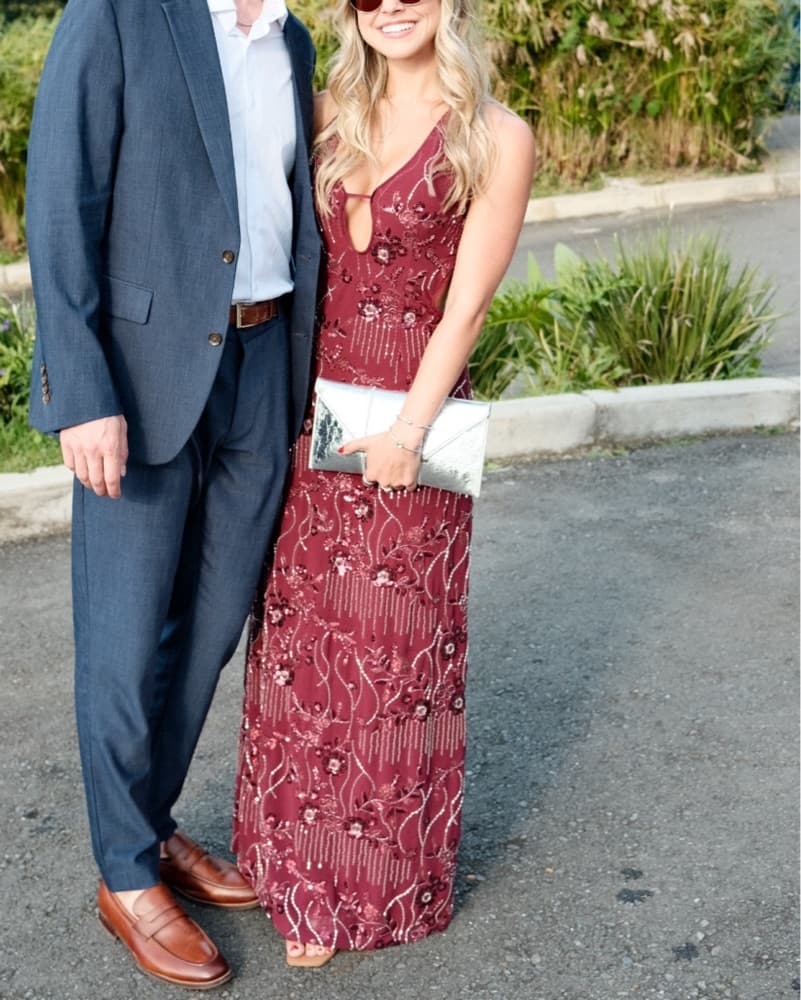 Peppermayo Burgandy Beaded Maxi Dress - Image 6