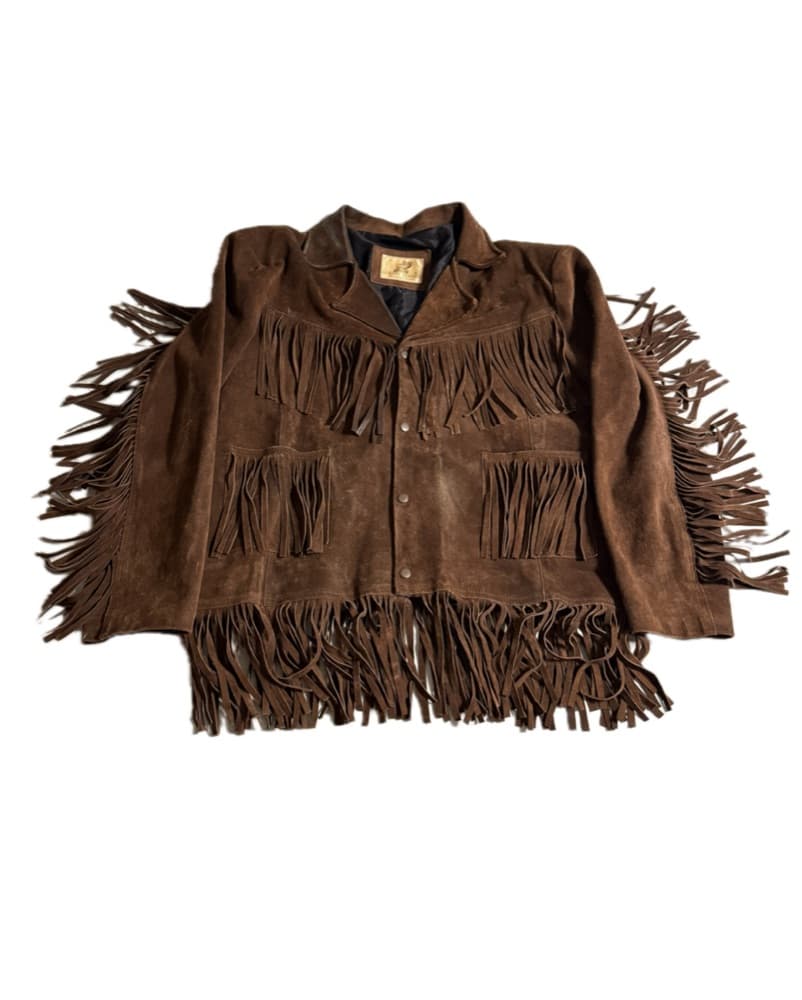 Vintage Fringe Leather Jacket  - Image 1
