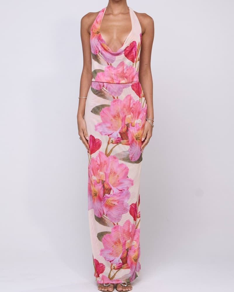 Fiona Halter Dress In Lily  - Image 2