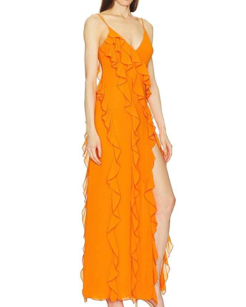 NBD Nehna Gown In Bright Orange - Image 1