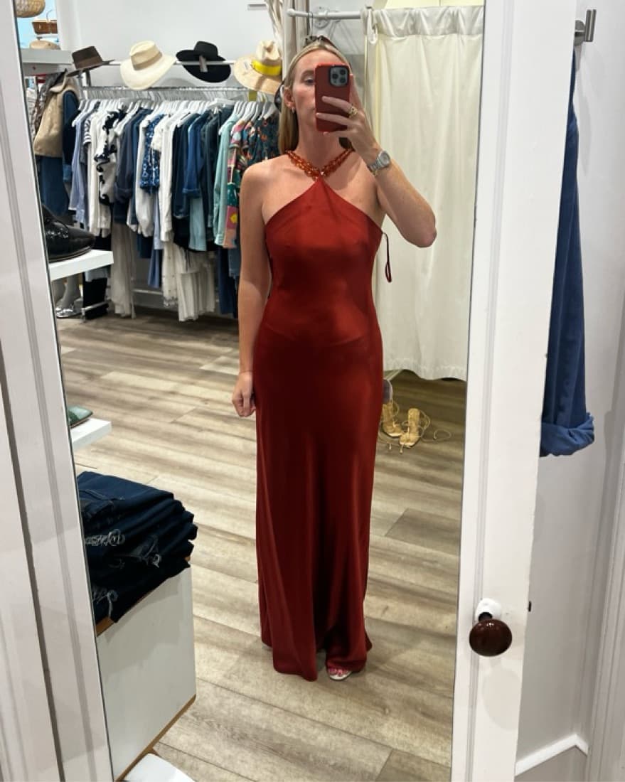 Staud Cadence Dress Rust - Image 1