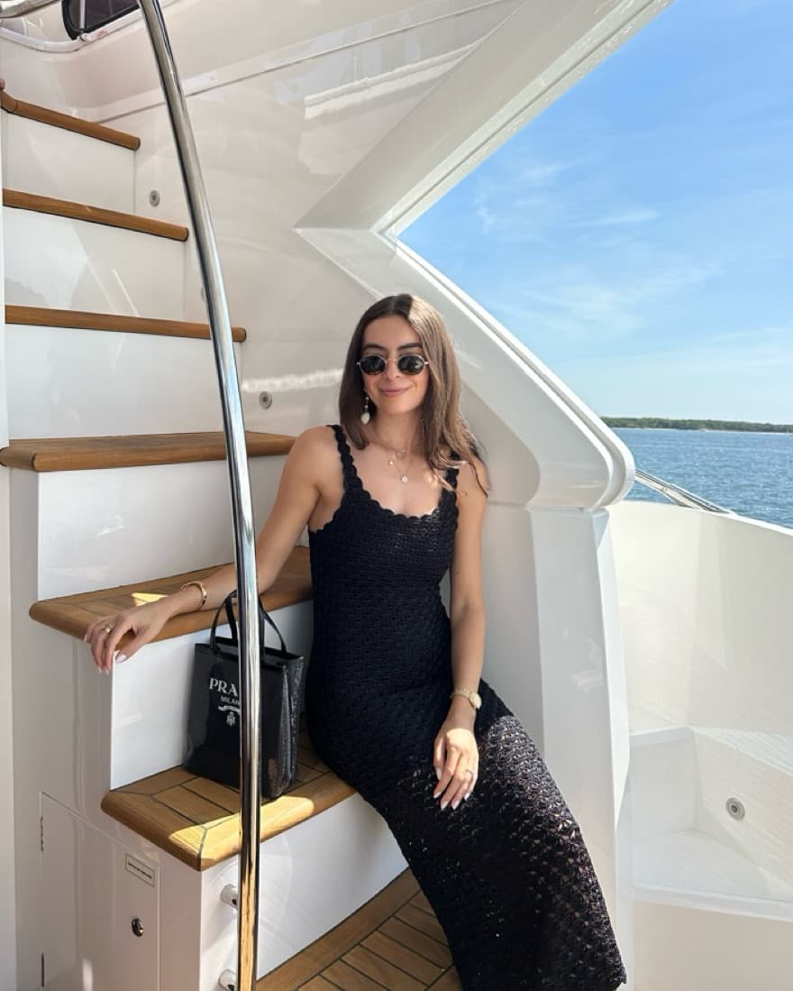$695 Alice + Olivia Black Crochet Dress - Image 2
