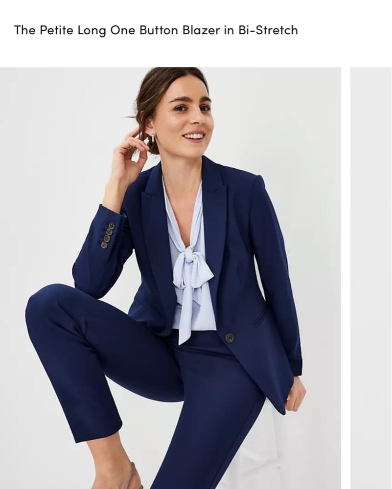 Ann Taylor Navy Blue Blazer  - Image 3