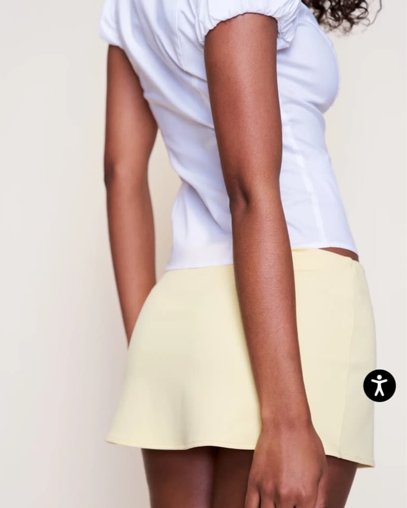 Guizio Micro Mini Skirt Yellow - Image 5