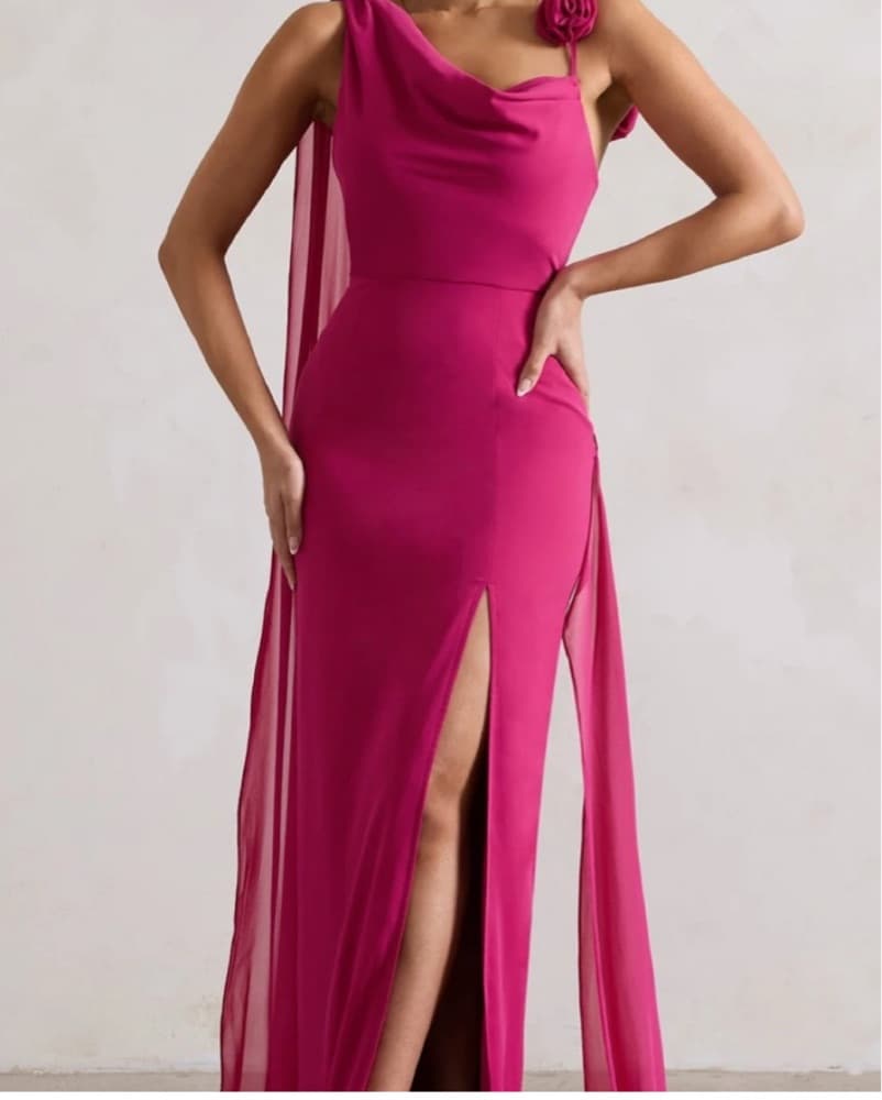 Club L London Fuchsia Pink Angeline Dres - Image 1