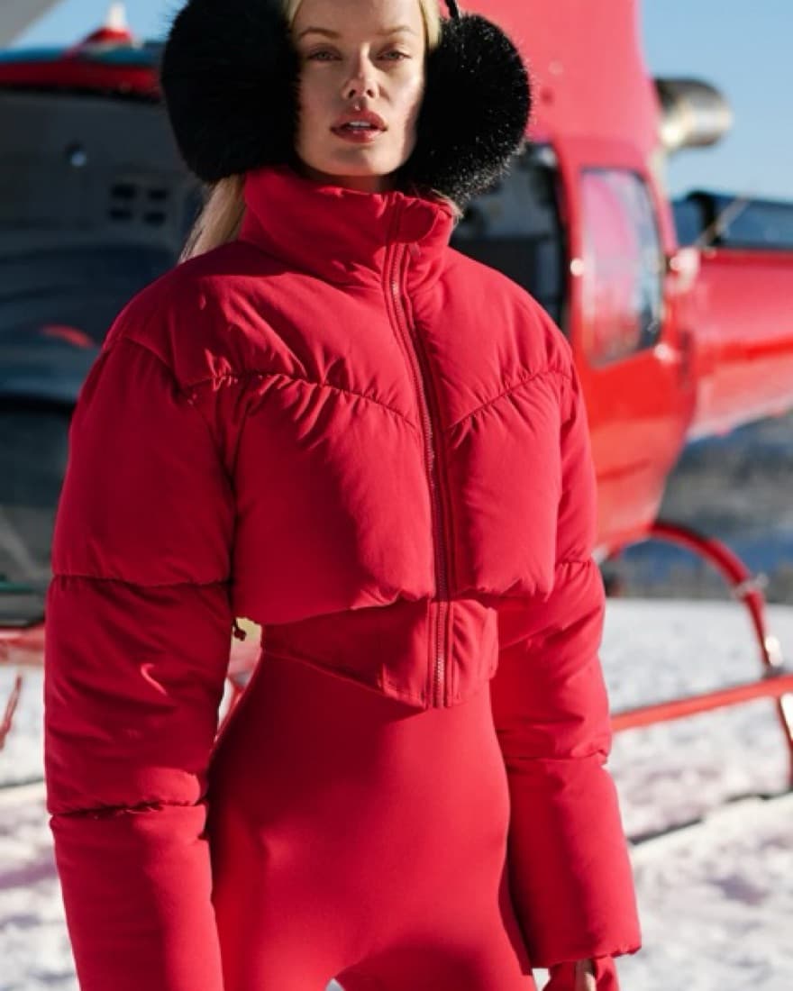 Vibrant Red Puffer Jacket - Image 2