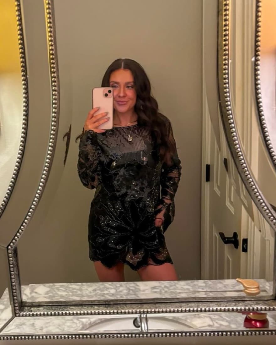 Black Sequin Dress - Image 1