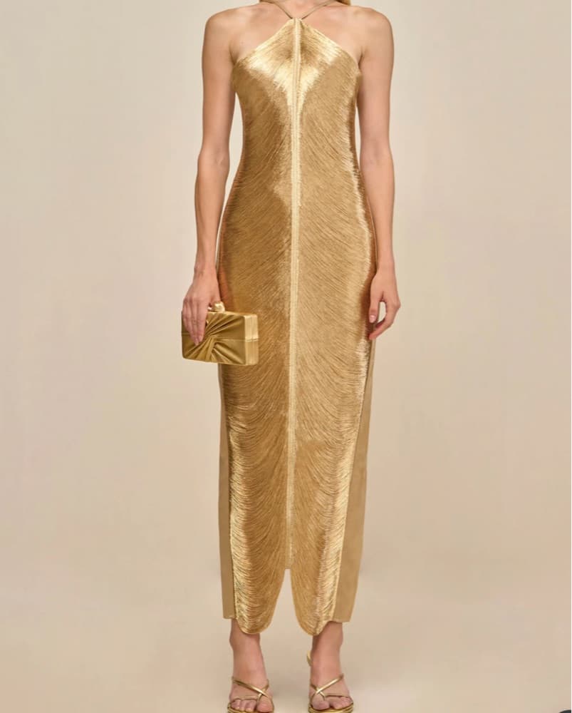 Cult Gaia Renata Gown In Gold - Image 1