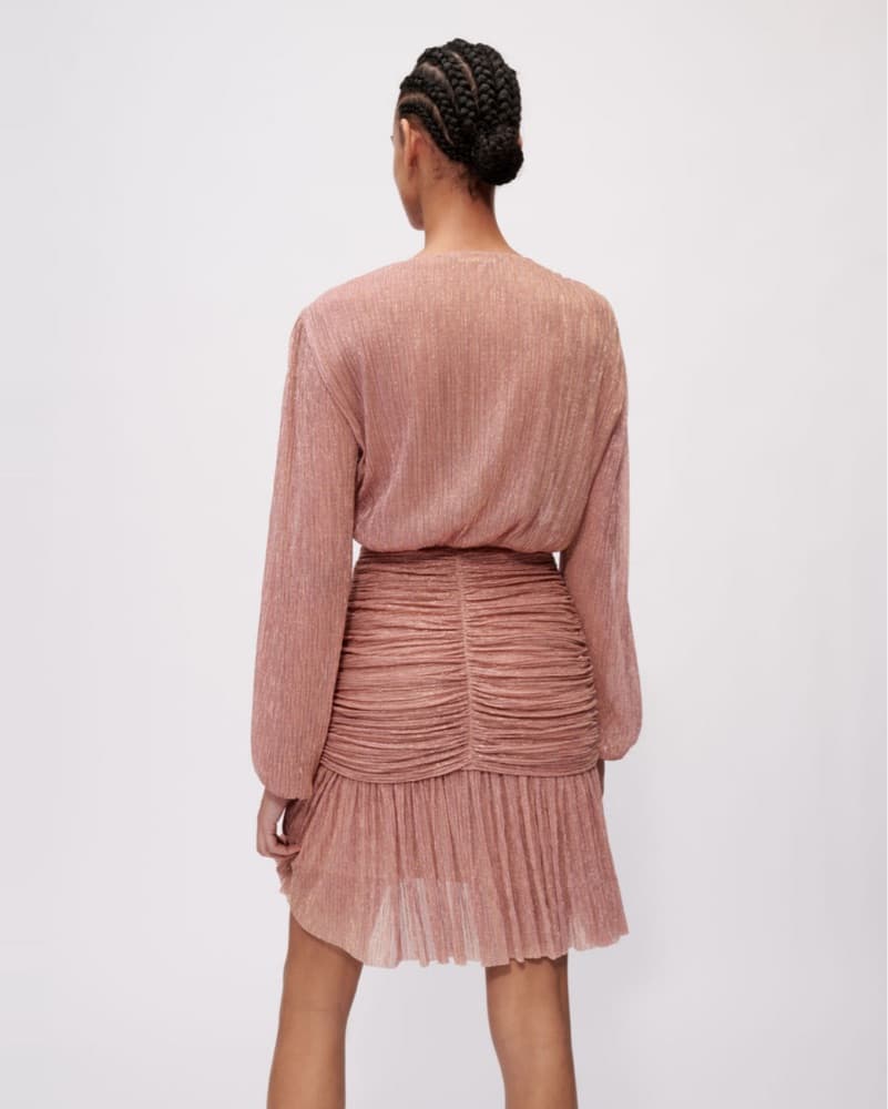 Maje Fully lamé ruched dress - Image 3