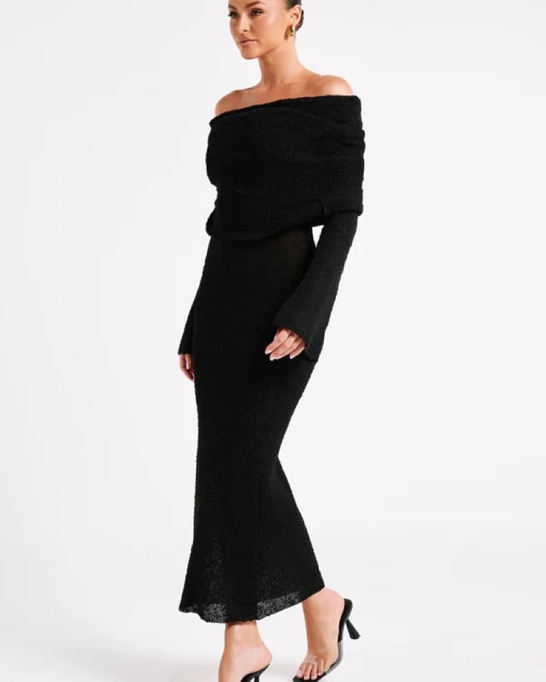 Meshki Boucle black maxi - Image 1