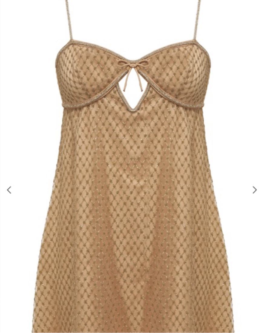 For Love & Lemons Gold Glitter Dress  - Image 2
