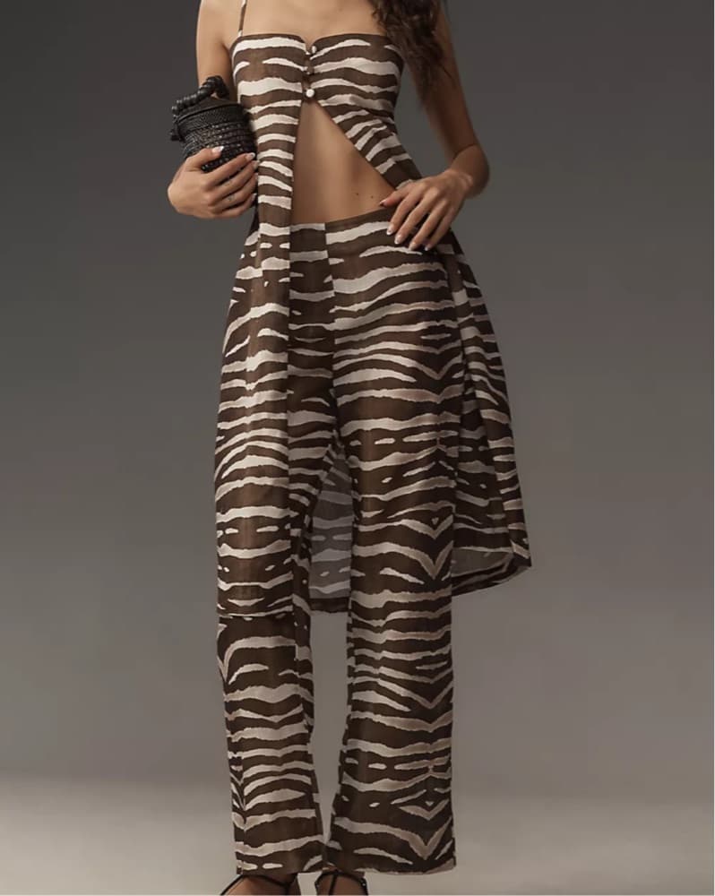 Zebra High Rise Pants - Image 1