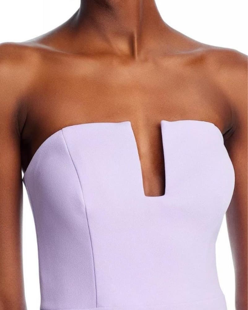 Aqua Scuba Crepe Gown  - Image 2