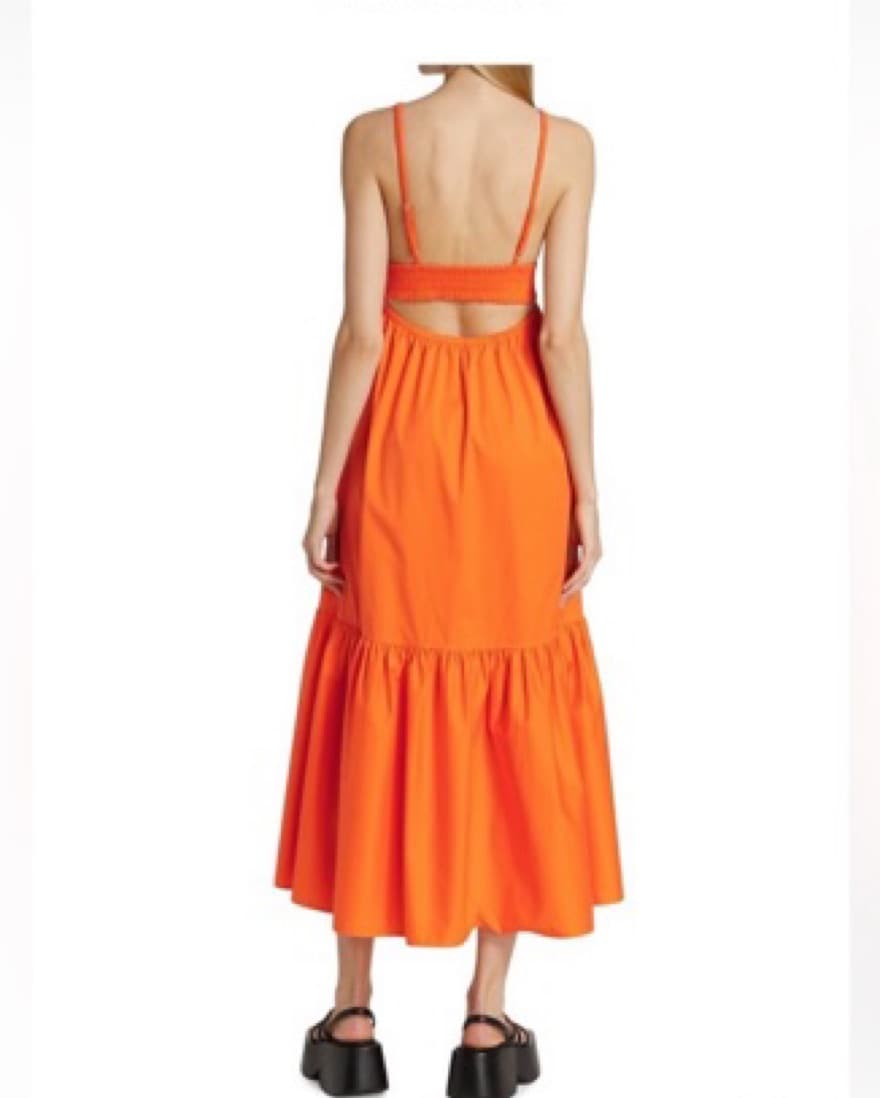 ALC Orange Midi Dress - Image 2