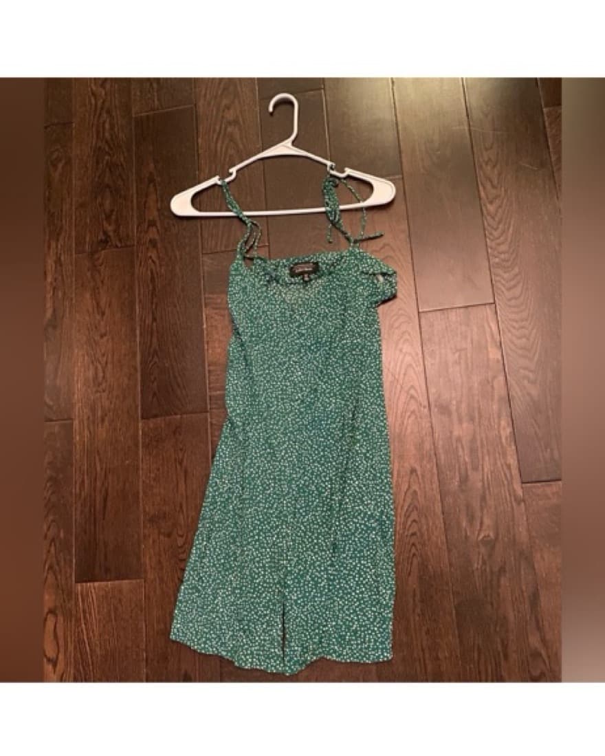 &Other Stories Green Polkadot Mini Dress - Image 1