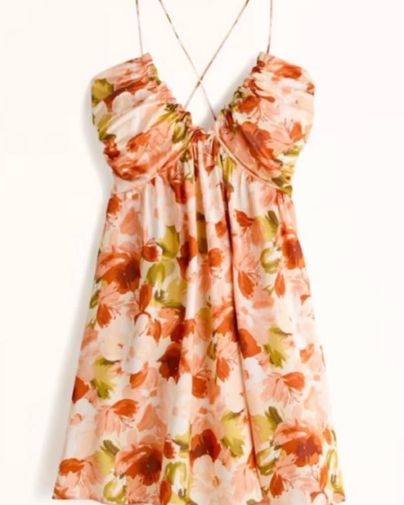 Abercrombie Light Pink Floral Dress - Image 2