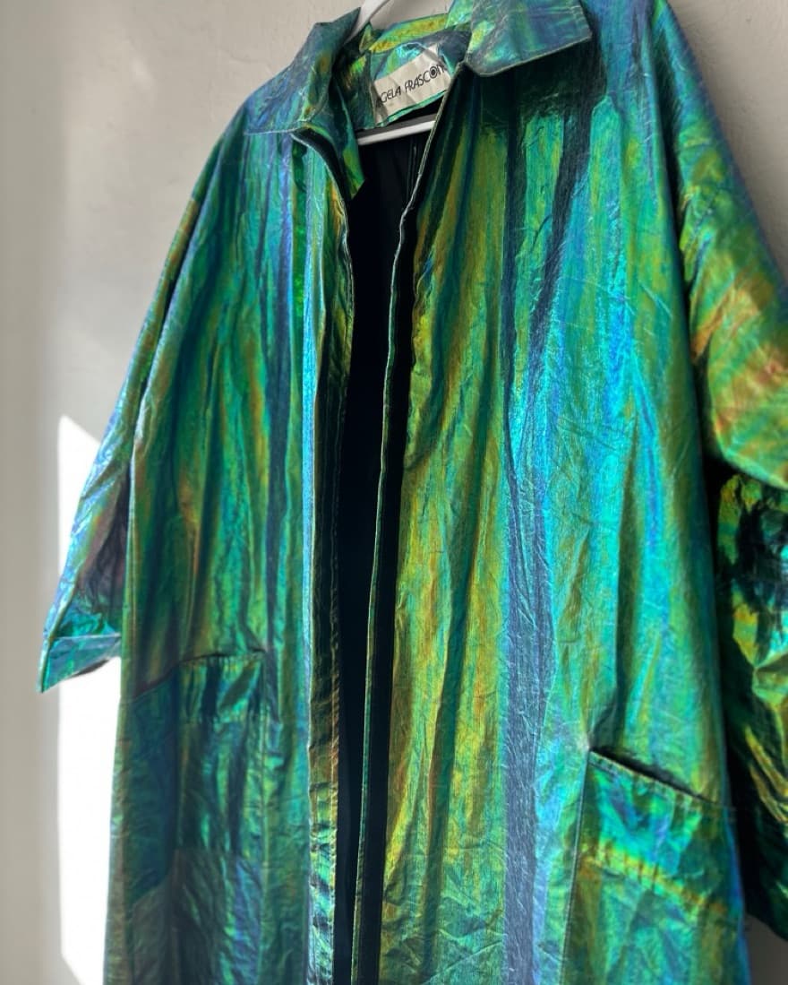 Vintage Iridescent Trench - Image 2