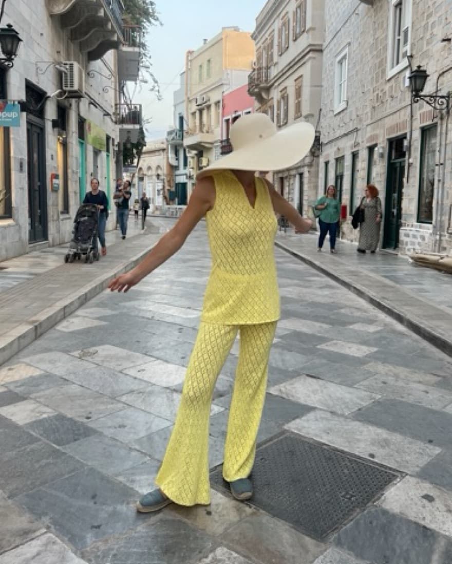 Vintage Yellow Crochet Set - Image 2