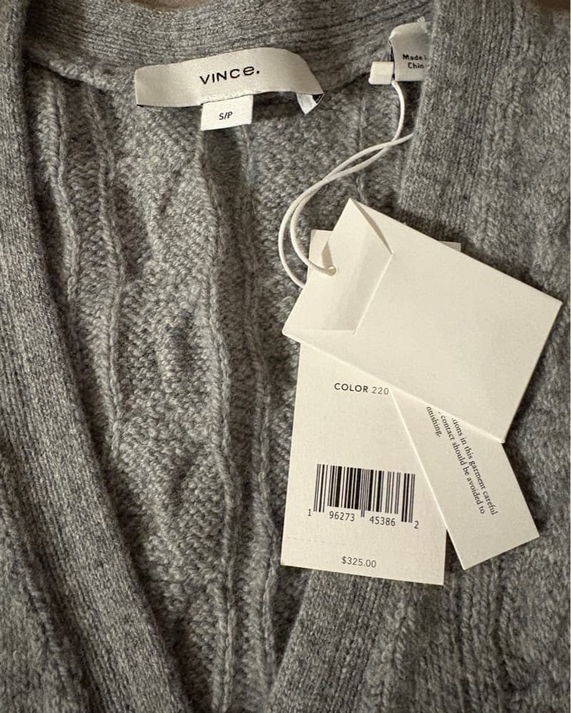 Vince Gray Cashmere Blend Sweater Vest - Image 4