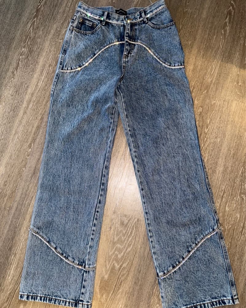 Retrofete Rhinestone Jean In Rodeo - Image 4