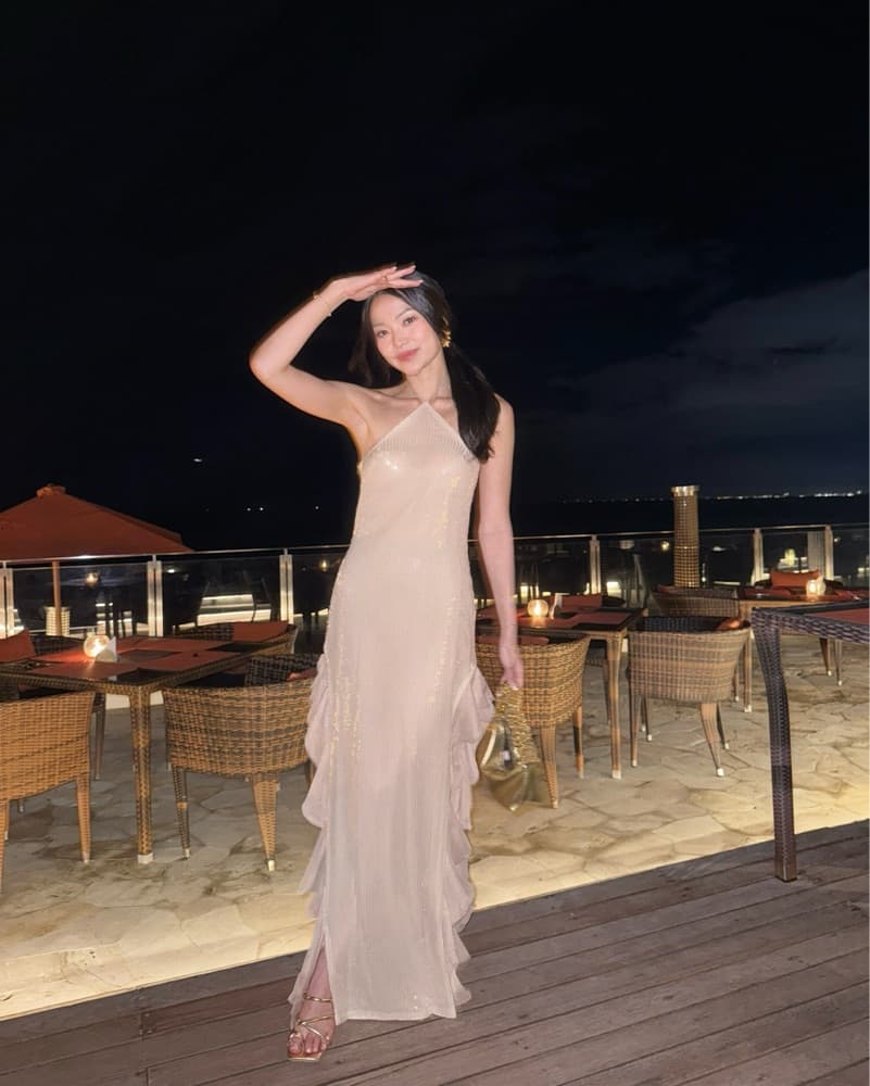 Ooh the Label Gold Sequin Halter Dress  - Image 4