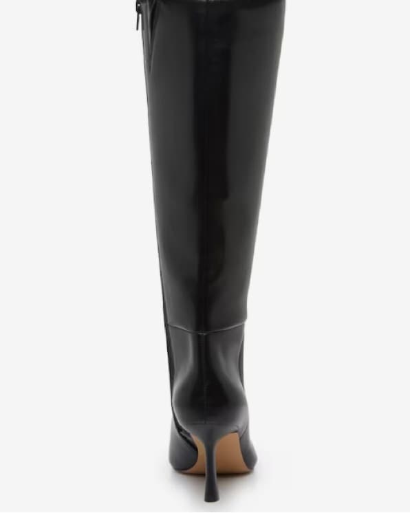 Classic Black Knee High Boot W Low Heel - Image 1