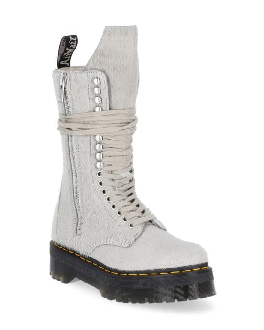 Rick Owens X Dr. Martens Lace-Up FurBoot - Image 1