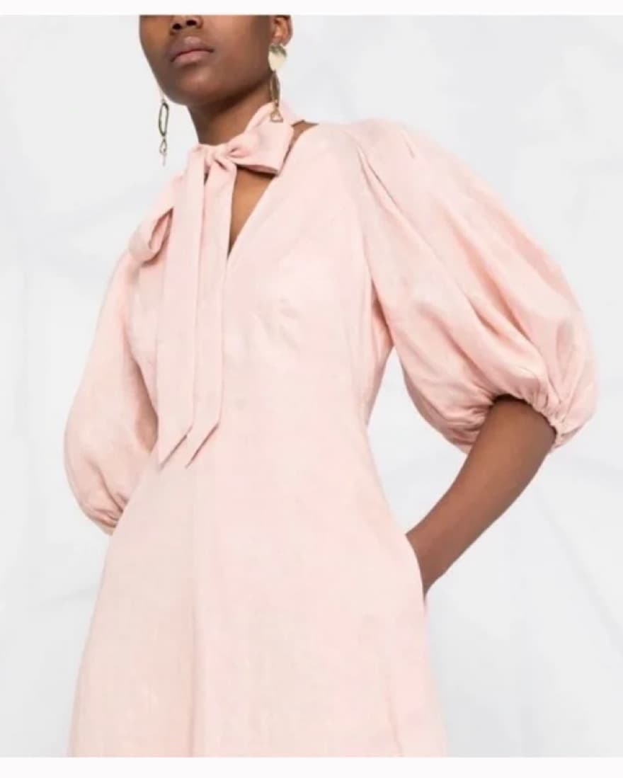 Zimmermann Puff Sleeve Midi Dress - Image 3