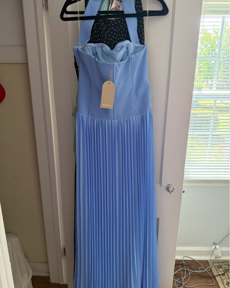 Stacie Pleated Halter Maxi Dress - Image 4