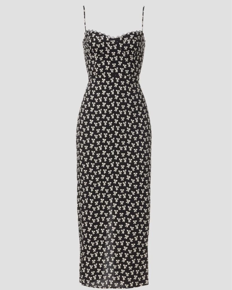 Reformation Bow Tie Midi Dress - Image 1