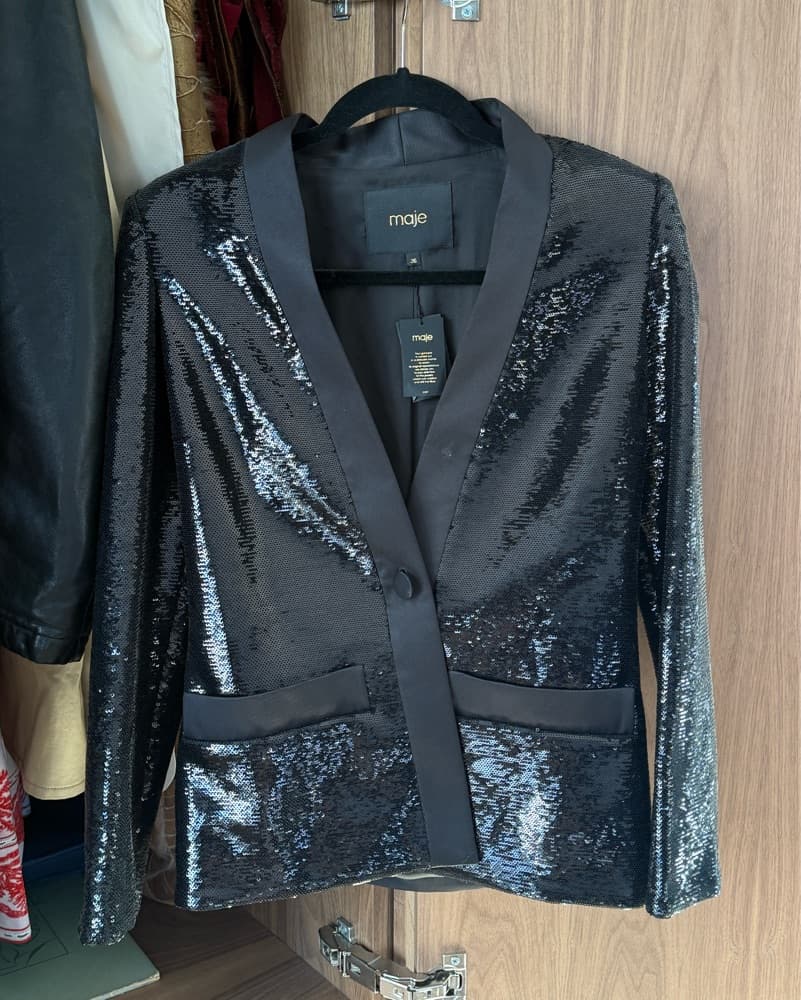 Maje Sequin Vingo Evening Blazer - Image 2