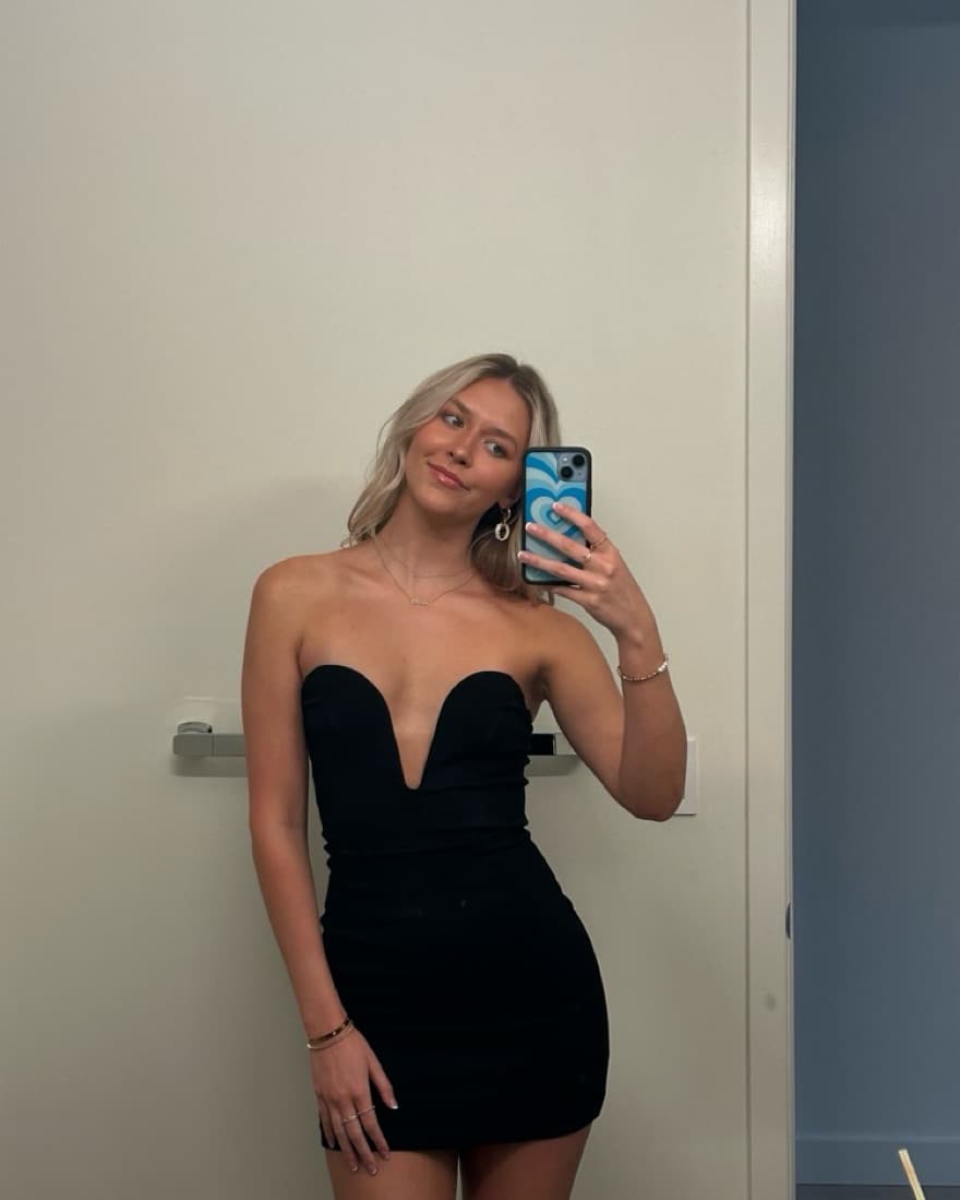 Cynlee Mini Dress in Sleek Black - Image 1