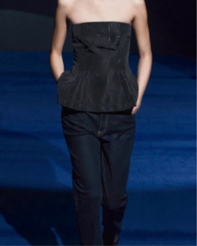 Black Zara Peplum Top - Image 1
