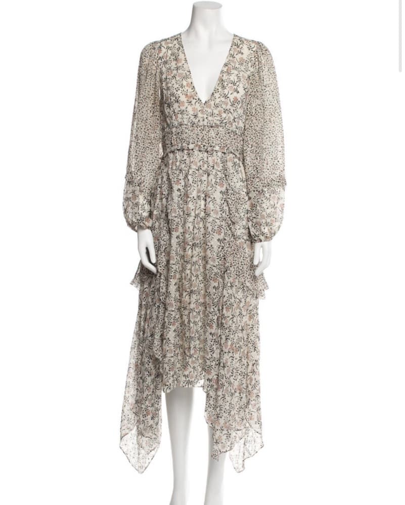 Primrose Asymmetrical Silk Ruffle Dress - Image 2