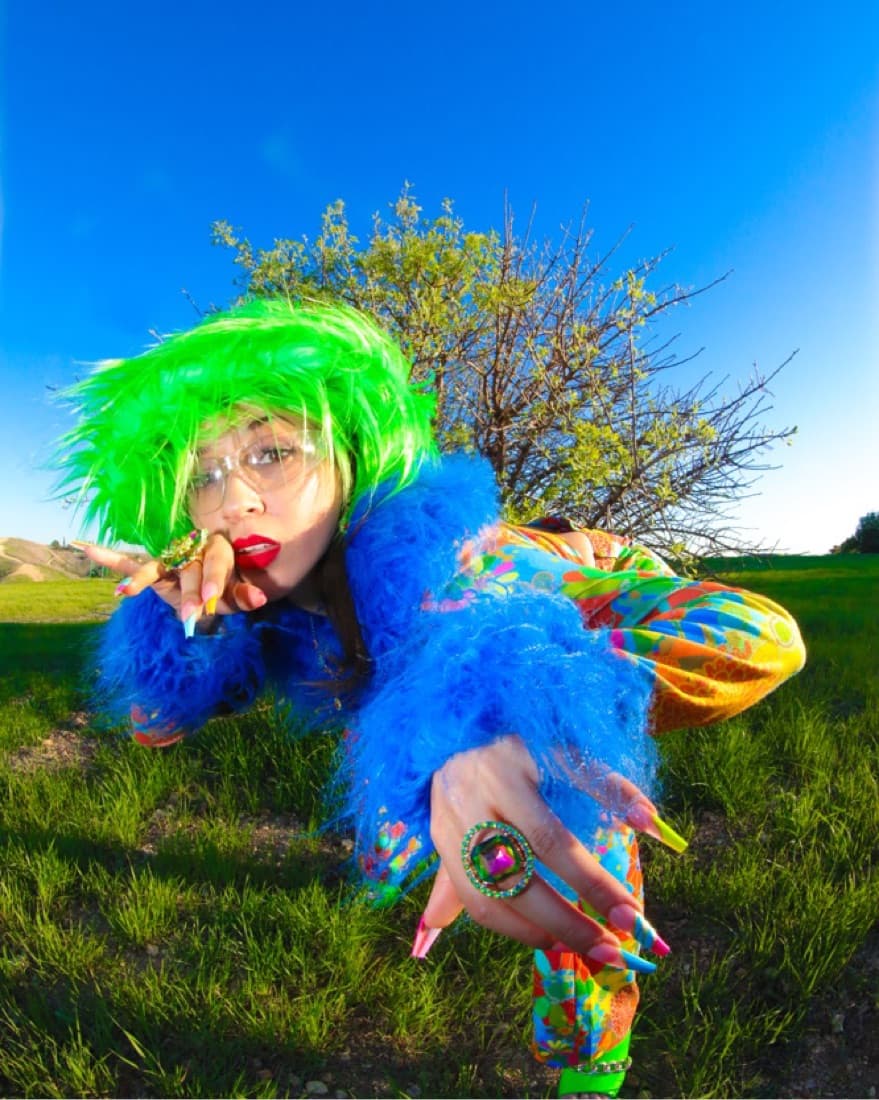 Fuzzy Fur Colorful 70’s Vibe 2 piece Set - Image 3