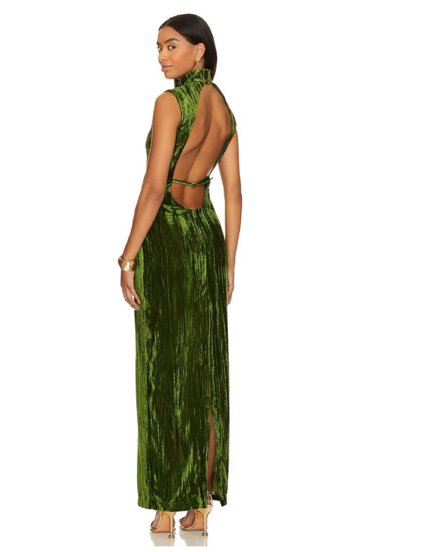 NBD Green Velvet Dress - Image 3