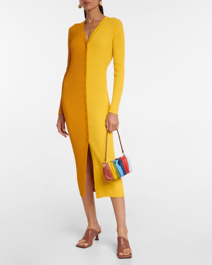 STAUD Shoko Colorblock Dress - Image 1
