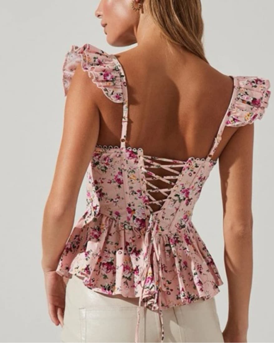 ASTR The Label Pin Peplum Corset Top - Image 5