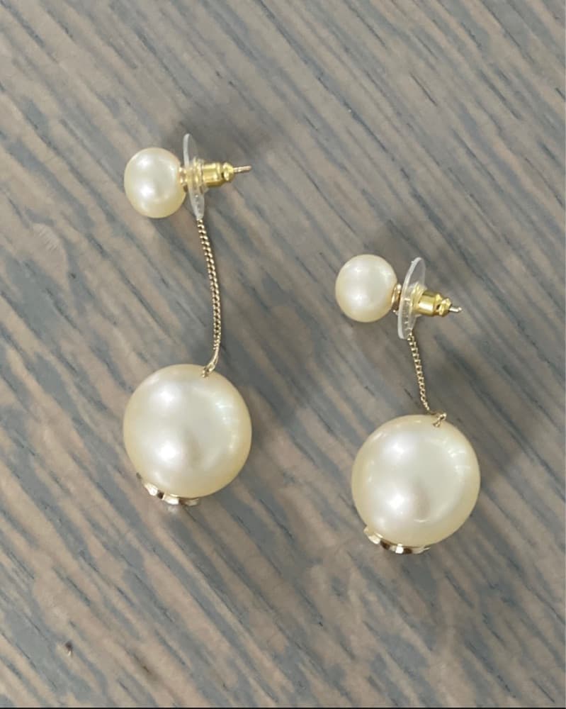 Chanel Pearl Drop Earrings - Image 2