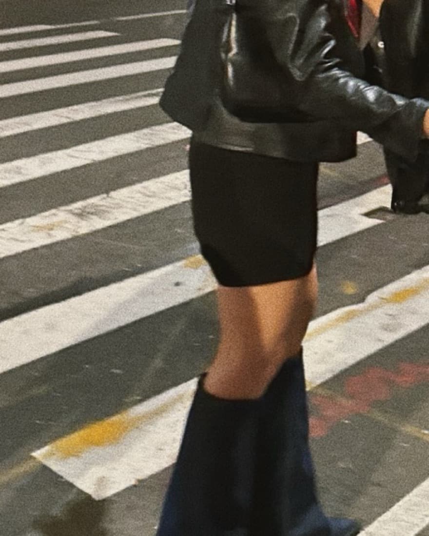 Black Ribbed Mini Dress - Image 2