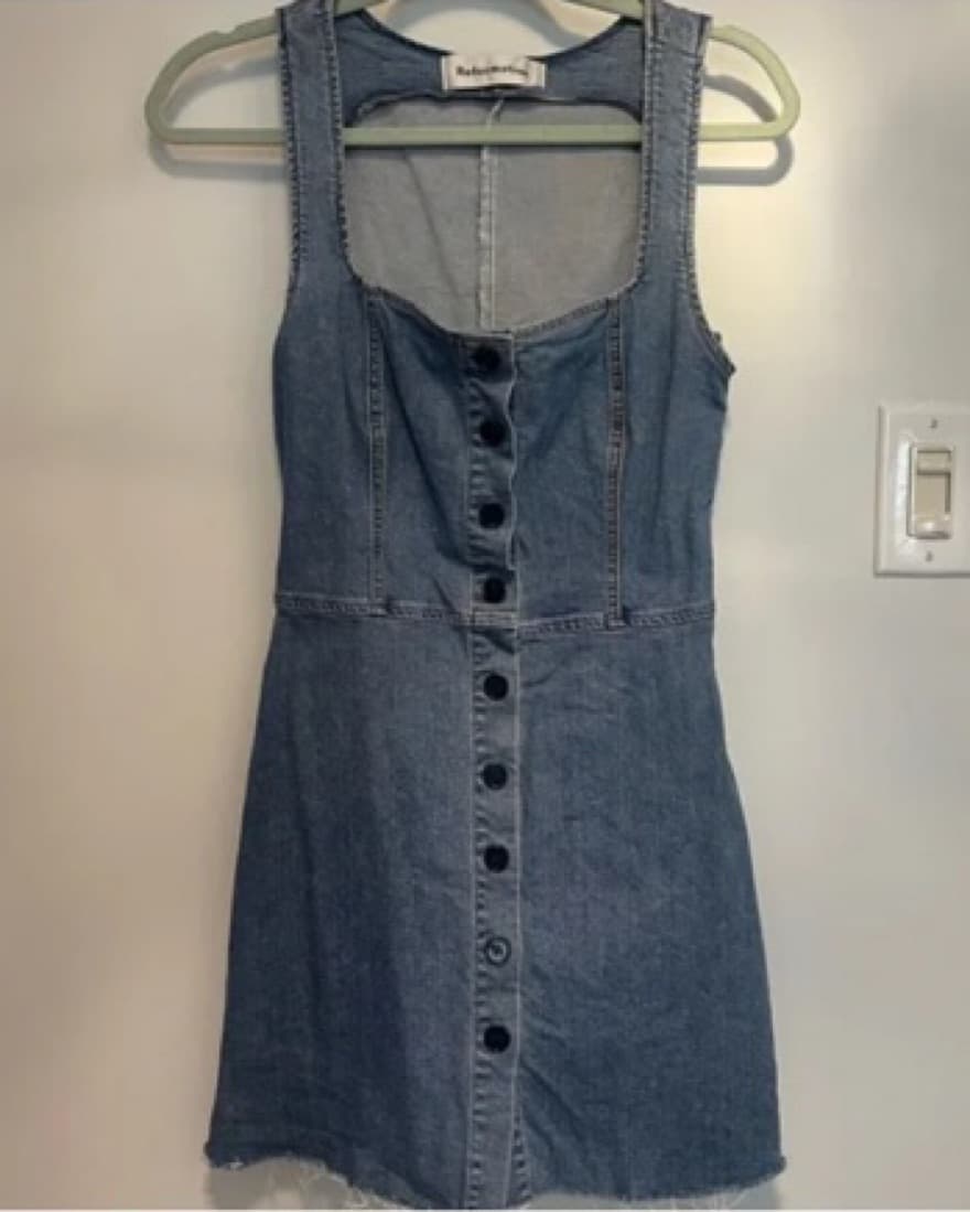 Reformation Lars Denim Mini Dress - Image 5