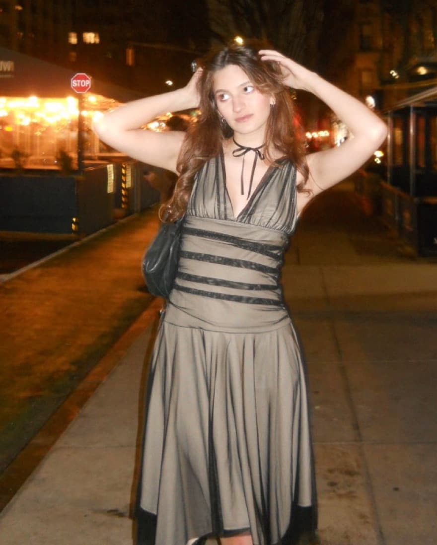 90’s Black Mesh Dress - Image 1