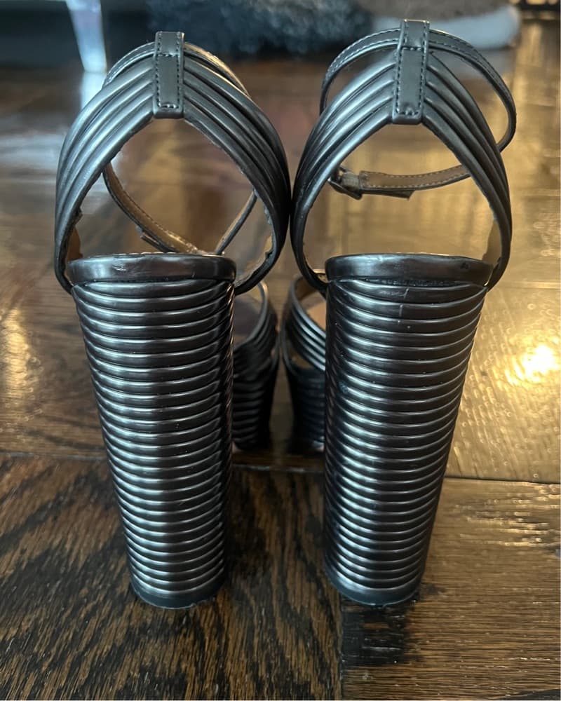 Aquazzura Sundance 140 Sandal- Gunmetal  - Image 5