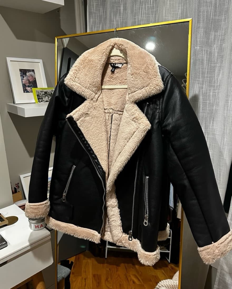 Furry Aviator Jacket - Image 1