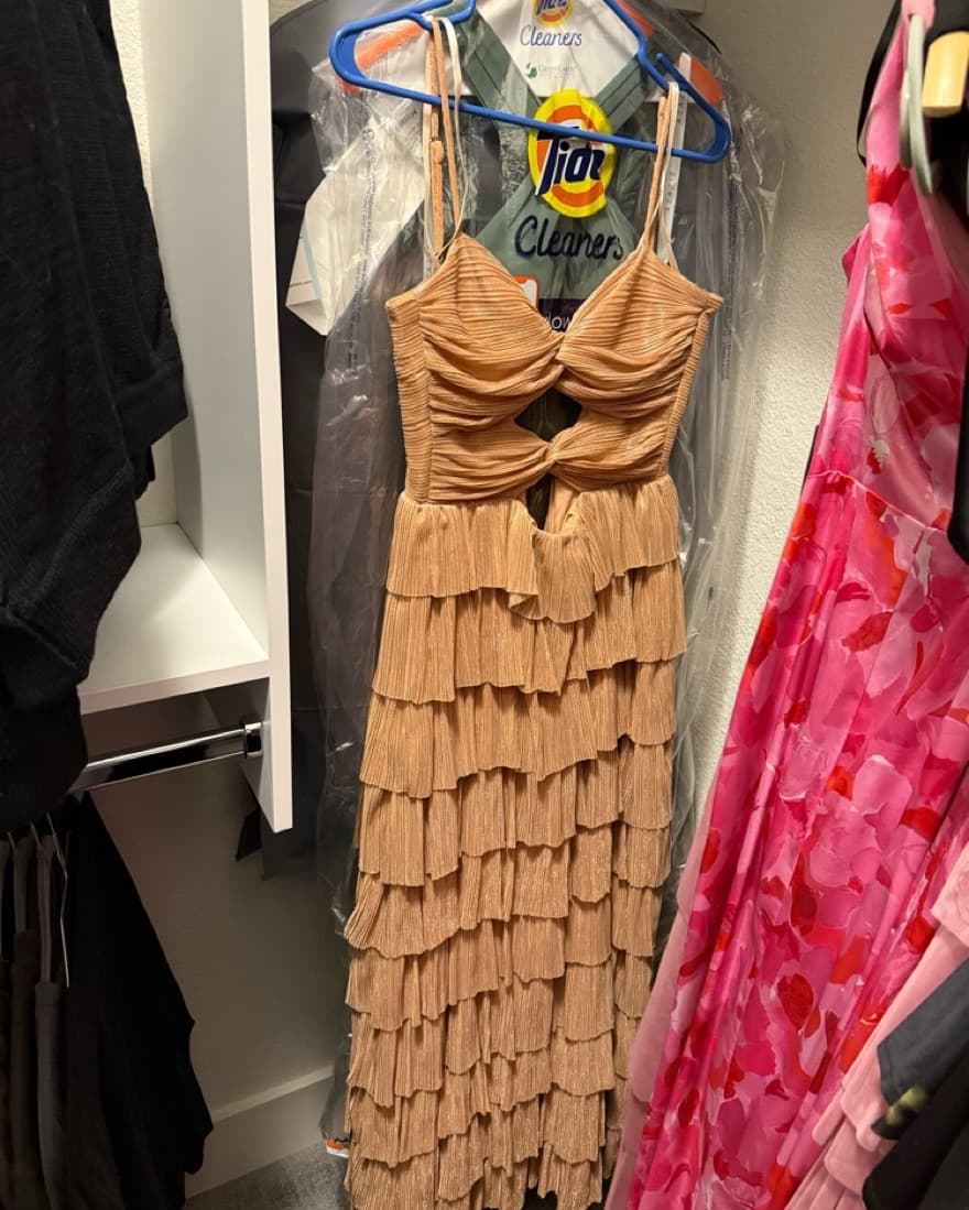 Gianni Bini Tiered Metallic Dress - Image 4