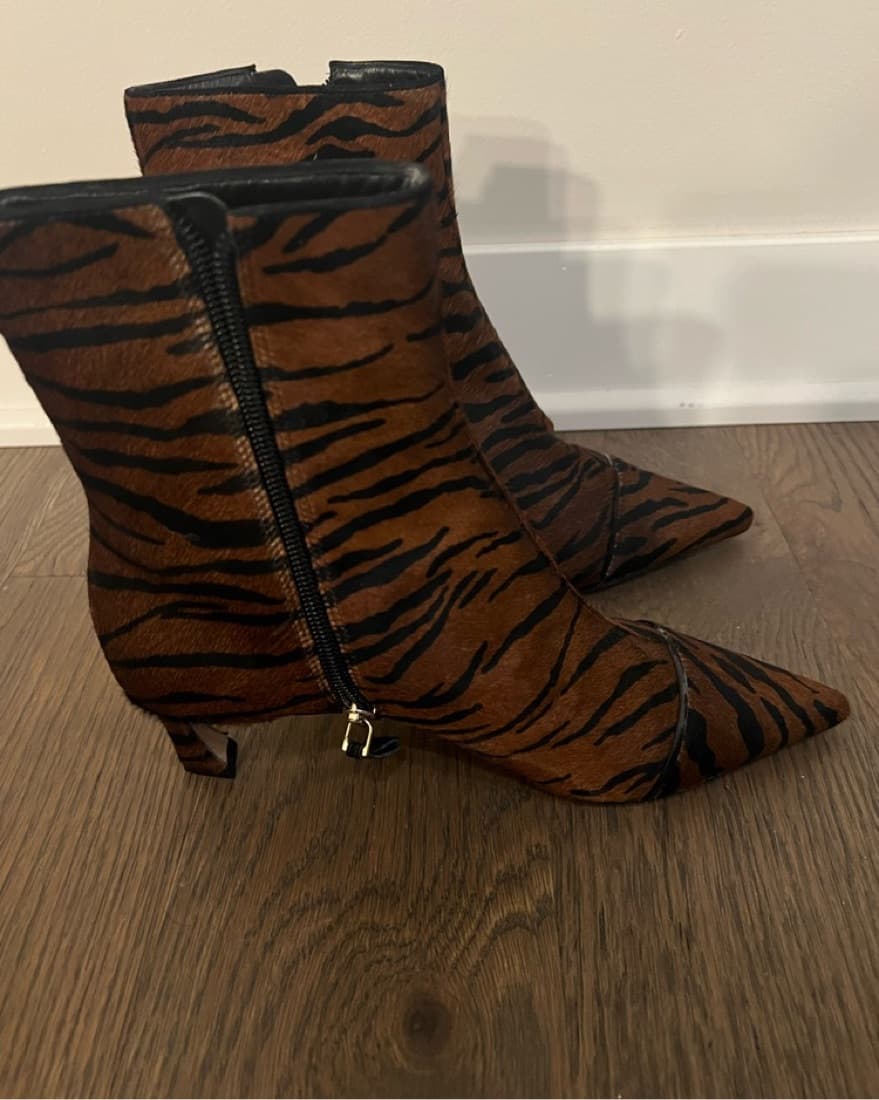 Alexandre Birman Animal Print Booties - Image 6