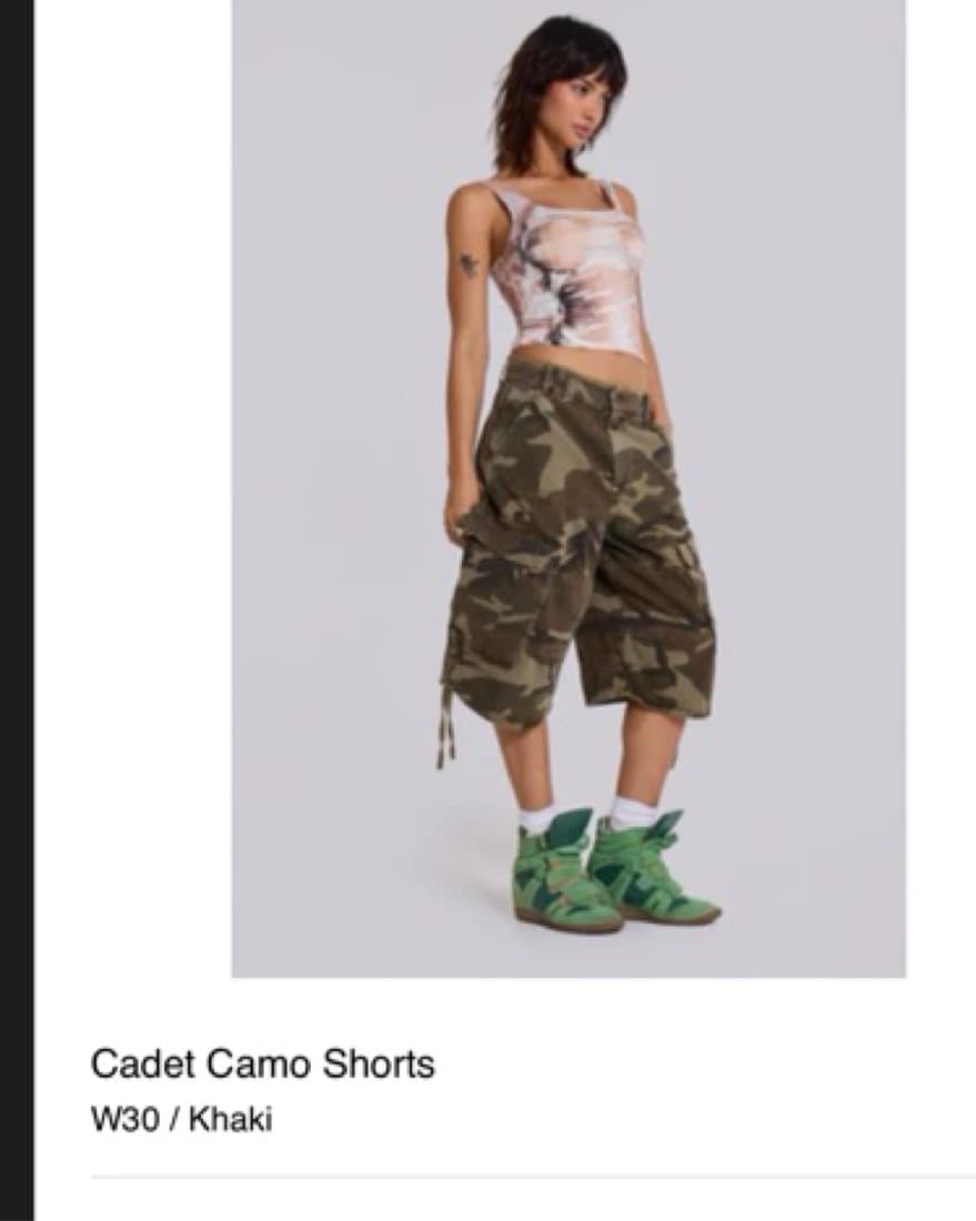 Jaded london Camo Jorts - Image 4