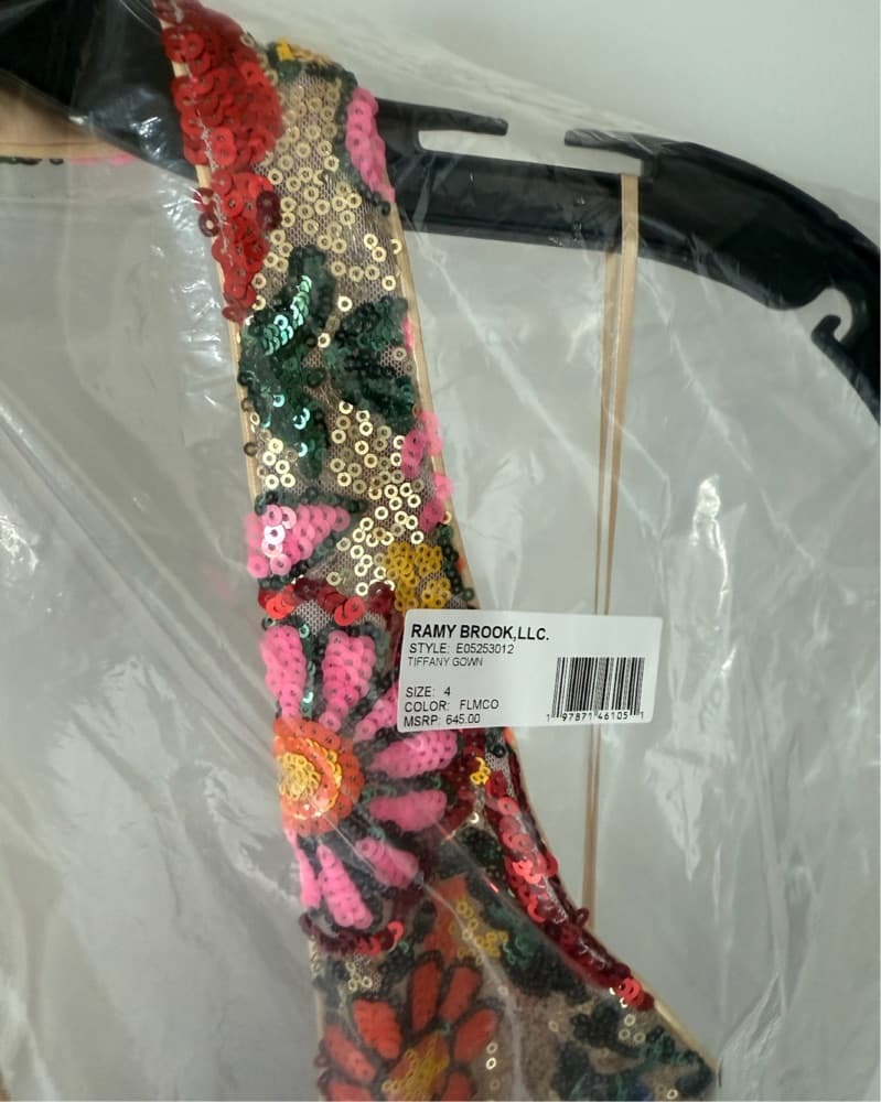 Ramy Brook Tiffany Sequin Halter Gown - Image 5