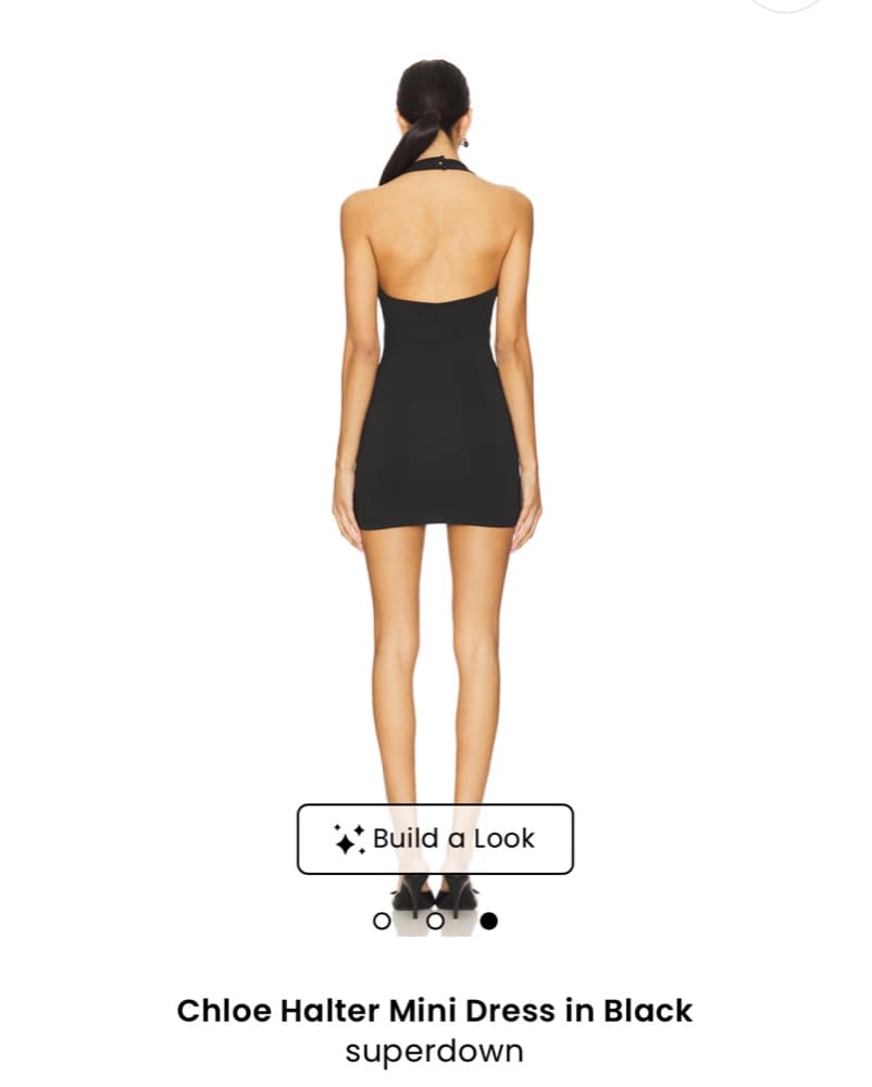 Revolve Black Mini Dress - Image 2